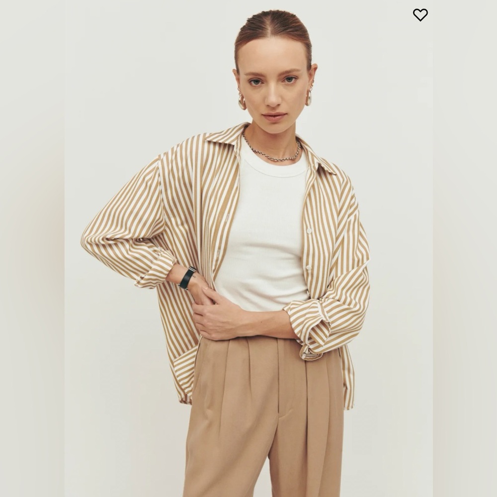 NWT Reformation Parker Relaxed Shirt